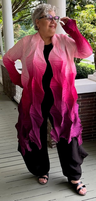 Pleated Rainbow Duster (Pink/Maroon or Blue/Green)
