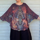 Sequined Kimono Style Chiffon Top