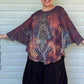 Sequined Kimono Style Chiffon Top