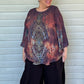 Sequined Kimono Style Chiffon Top