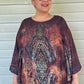 Sequined Kimono Style Chiffon Top