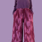 Brush Stroke Corduroy Pants (Navy/Green, Cranberry, or Violet/Gray)