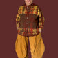 Tie Dyed Gerties Eleven Stitch Stand Up Collar Jacket (Amber)