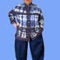 Gerties Eleven Stitch Tie Dyed Criss Cross Yoke Shirt