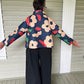 Transparente Asymmetrical Crop Jacket (Teal Floral or Olive Floral)