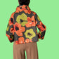 Transparente Asymmetrical Crop Jacket (Teal Floral or Olive Floral)