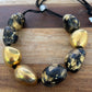 Eco Resin with 24K Plate and Marble Stones Necklace