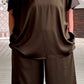 DTH Olive Silk Stretch Charmeuse Pants and Top (Sold Separately)
