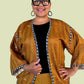 Reversible Silk Kantha Kimono Jacket (Gold/Blue/Green or Gold/Green/Red)