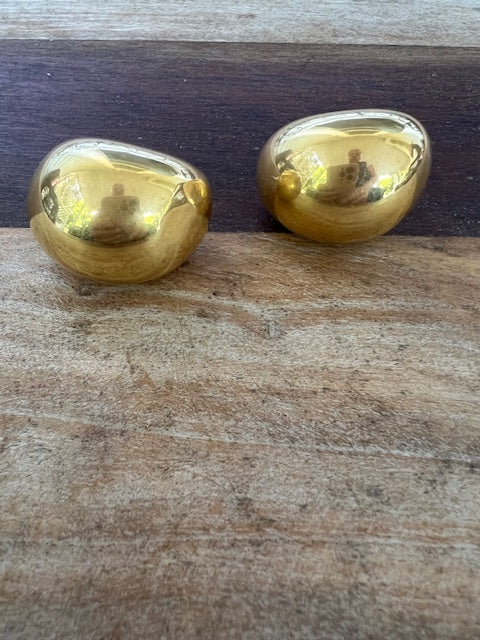 Eco Resin Post Earrings (24K Gold Plate or Sterling Silver Plate)