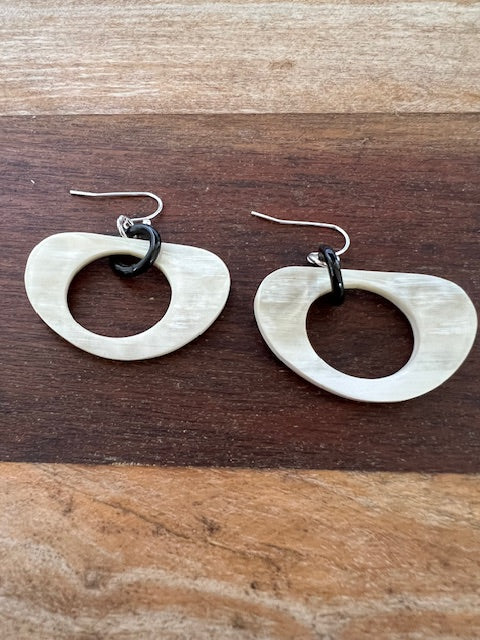 Recycled Horn Earrings