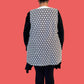 Black & White Polka Dots, One Button Vest