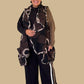 Alembika Piped Cozy Draped Vest (Floral)`