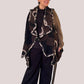 Alembika Piped Cozy Draped Vest (Floral)`