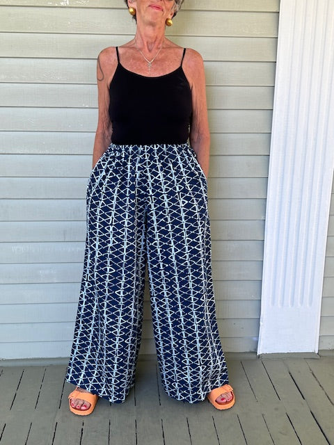 DTH 100% Cotton Wide Leg Triangle Pants