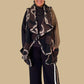 Alembika Piped Cozy Draped Vest (Floral)`