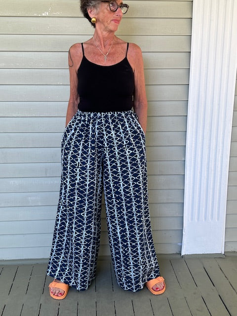 DTH 100% Cotton Wide Leg Triangle Pants