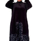 Alembika Velvet Hi Lo Mock Turtleneck Top