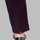 Black Back Slit Pants in Ponti