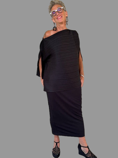 Kedem Sasson Pencil Skirt (Black or Red)