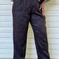 DTH Tapered Leg Linen Pants - (Black, Navy, or Mustard)