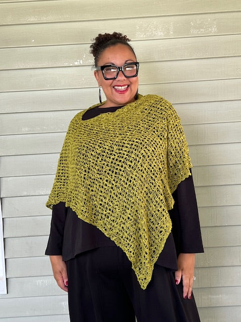 Popcorn Crochet Poncho (10 Colors)