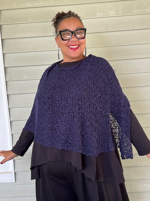 Popcorn Crochet Poncho (10 Colors)