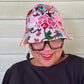 Jayley Hand Painted Silk Devore Hat (Floral)
