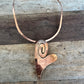 Copper Choker with Copper Heart Pendant
