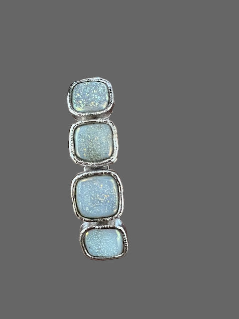 Druzy and Silver Bracelet