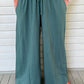 Transparente Wide Leg Sweat Pants (Silver, Black, Green, or Camel)