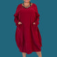 Transparente  Big Pocket Dress (Red)