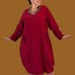 Transparente  Big Pocket Dress (Red)