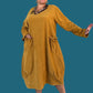 Transparente Big Pocket Dress (Mustard)