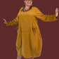 Transparente Big Pocket Dress (Mustard)