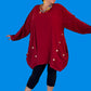 Transparente Black Corduroy Side Button Top (Black, Red, or Green)