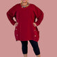Transparente Black Corduroy Side Button Top (Black, Red, or Green)