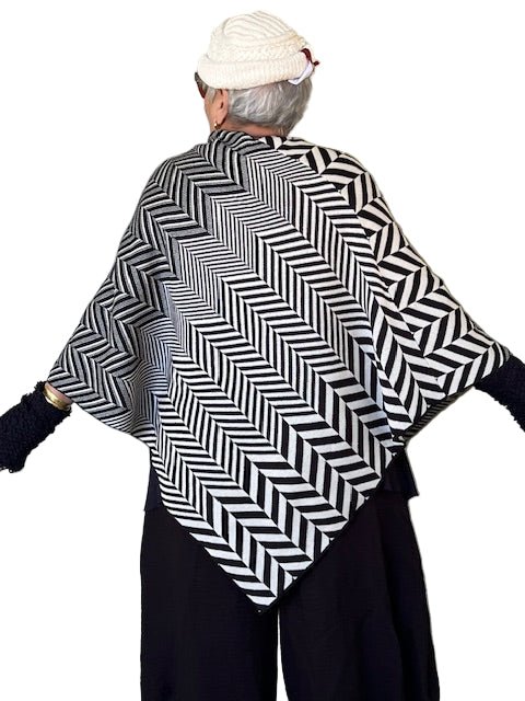 100% Cotton Chevron Poncho
