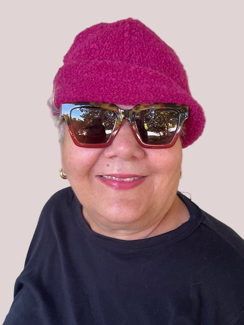 Baby Alpaca Boucle Beanie (Cinnamon, Green or Fucshia)