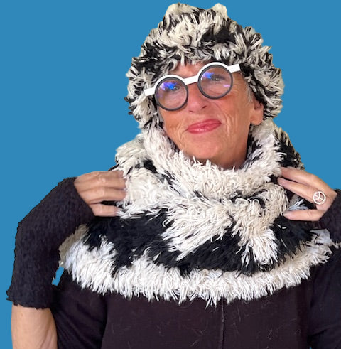 100% Baby Alpaca Chevron Tube Scarf