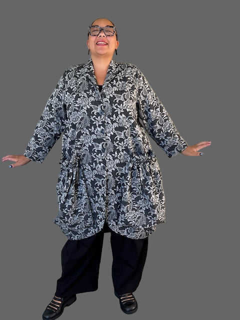 Cheyenne Gray Floral Coat/Dress