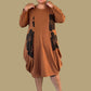 Cheyenne 100% Cotton Camel Flower Dress