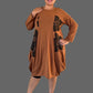 Cheyenne 100% Cotton Camel Flower Dress
