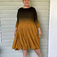 Vanite Couture Pleated Dress in Turmeric