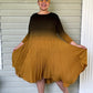 Vanite Couture Pleated Dress in Turmeric