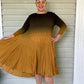 Vanite Couture Pleated Dress in Turmeric