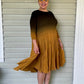 Vanite Couture Pleated Dress in Turmeric