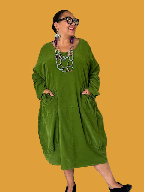Transparente  Big Pocket Dress (Kiwi)