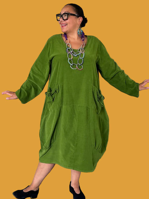 Transparente  Big Pocket Dress (Kiwi)