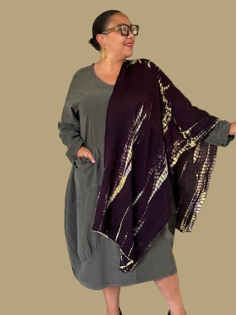 Eggplant Wool Wrap